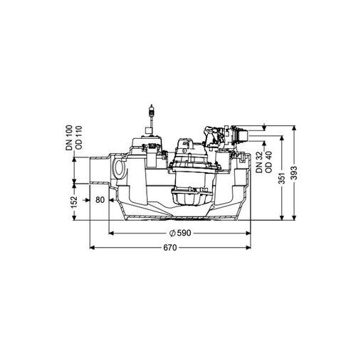 Kessel Hebestation Aqualift F Compact. Doppelpumpe SPZ 1000-S3. Kostenlose Vereinbarung