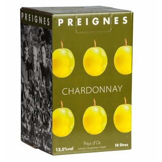 Domaine Robert Vic / Preignes Le Vieux Wijn in pak 10 liter- Preignes Chardonnay