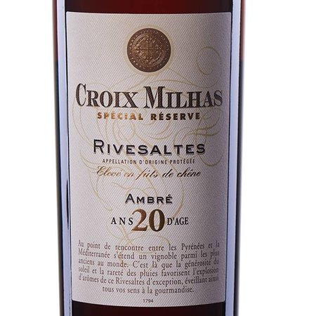 Vignerons Catalans Croix Milhas Spécial Réserve Rivesaltes 20 Ans d'Age