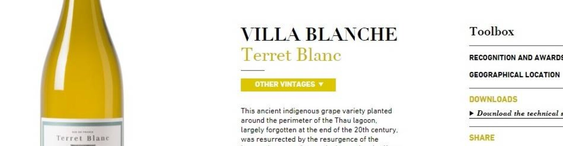 Villa Blanche Terret Blanc nieuw in Vinox assortiment