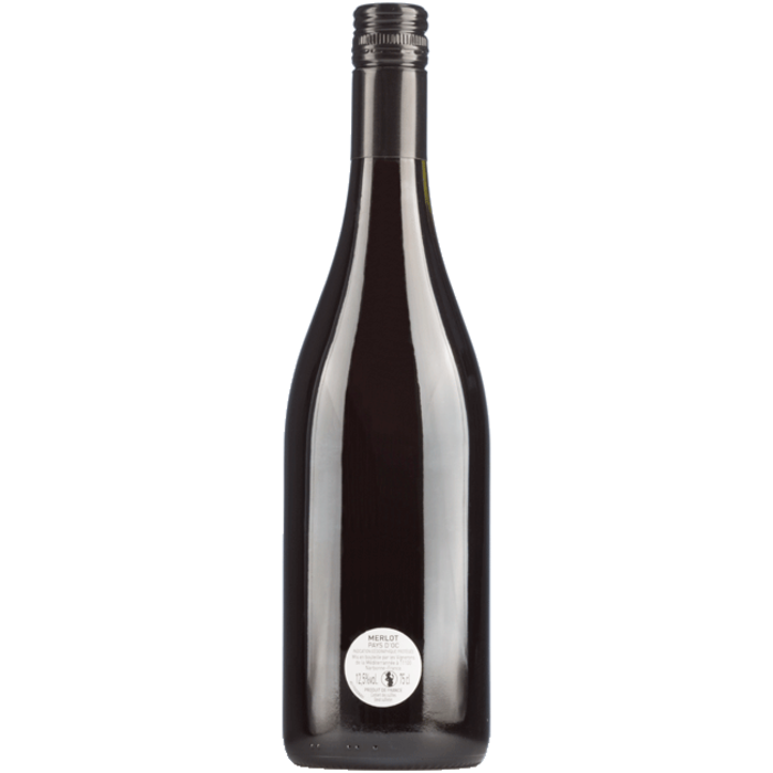 Merlot zonder etiket / met backlabel