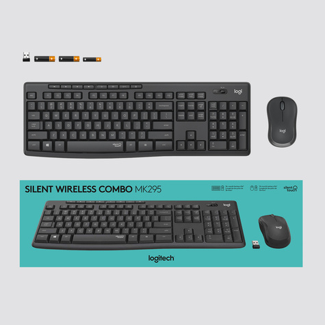 Logitech NL Logitech MK295 Wireless Silent Desktopset US Layout QWERTY