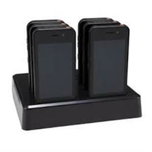 Spectralink 6-slot desktop cradle charger for 92-series bat. Includes power supply for Europe