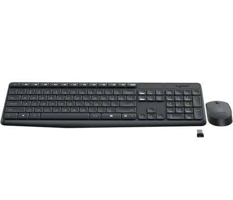 Logitech MK235 toetsenbord Inclusief muis USB QWERTY US International Grijs