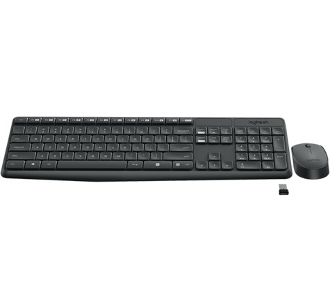 Logitech Logitech MK235 toetsenbord Inclusief muis USB QWERTY US International Grijs