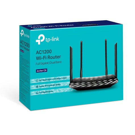 TP-Link Archer C6 V3.2 Wireless Router 4-Port-Switch