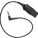 Poly Poly Standard 3.5mm to QD cable - Short (15cm). Works in 99% of the cases.