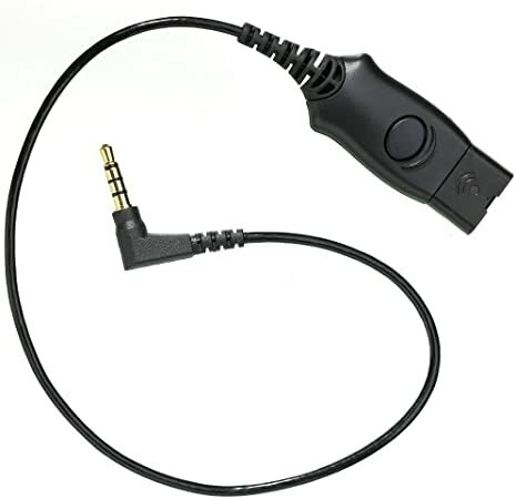 Poly Standard 3.5mm to QD cable - Short (15cm). Works in 99% of the cases.