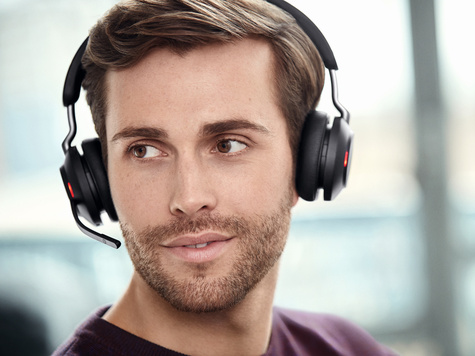 Jabra Evolve2 65 Link380a MS Stereo Stand Black