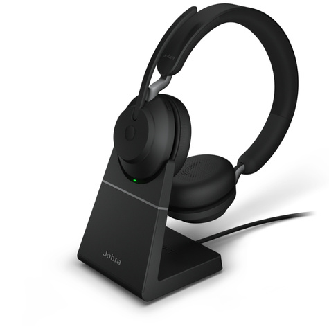 Jabra Evolve2 65 Link380a MS Stereo Stand Black