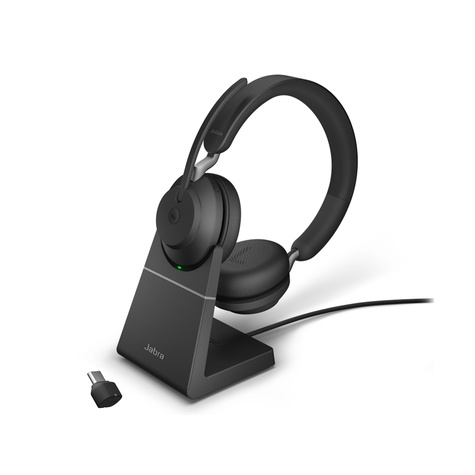 Jabra Evolve2 65 Link380c MS Stereo + Stand Black