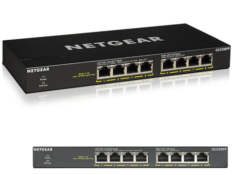 Netgear 8PT GE UNMANAGED SWCH W/POE/POE+