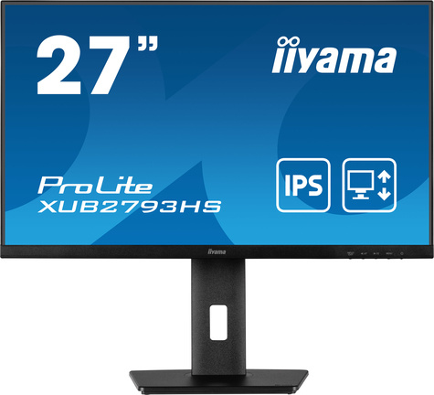 Iiyama 27i ETE IPS-panel 1920x1080 300 cd/m 15cm Height Adj. Stand Speakers HDMI DisplayPort 4ms