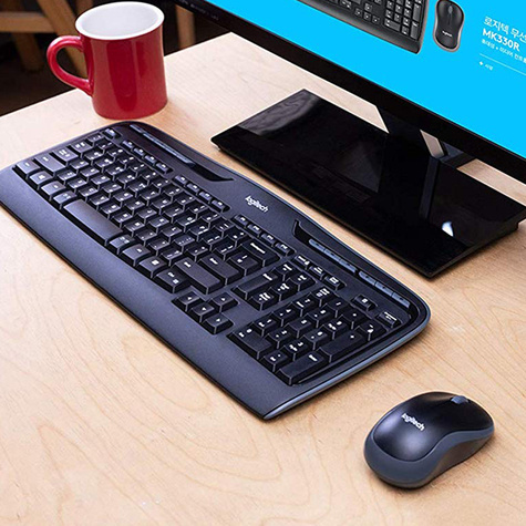 Logitech BE DT MK330 Zwart draadloos Retail AZERTY BE