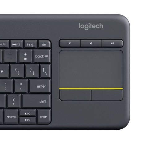Logitech BE KB K400 Touch Plus Zwart draadloos Retail BELGIË AZERTY