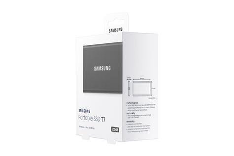 Samsung 500GB T7 SSD NVMe/Zwart/USB-C/1050/1000