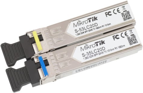 MikroTik SFP module S-35/53LC20D, SM, 20km, 1.25G