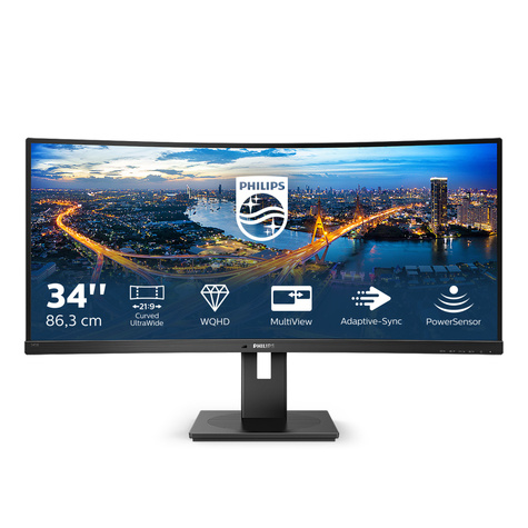 Philips 34" 345B1C/00 Curved/WQHD/DP/2xHDMI/Speaker