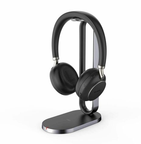 Yealink BH76 Bluetooth Wireless Headset with Charging Stand Teams USB-A Zwart