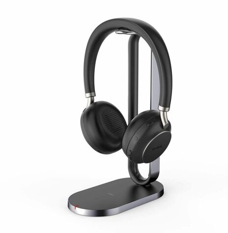 Yealink BH76 Bluetooth Wireless Headset with Charging Stand Teams USB-A schwarz