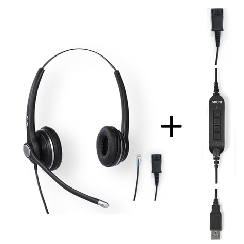 Snom A100D Duo Headset for USB / Deskphone