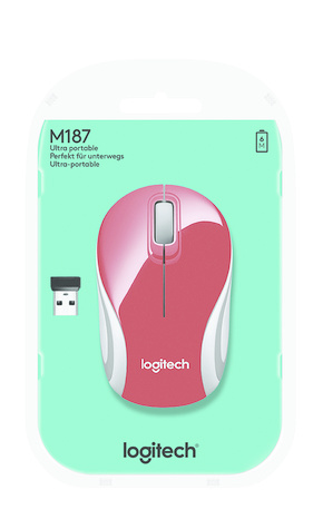 Logitech M187 Optical USB Rood Retail Wireless