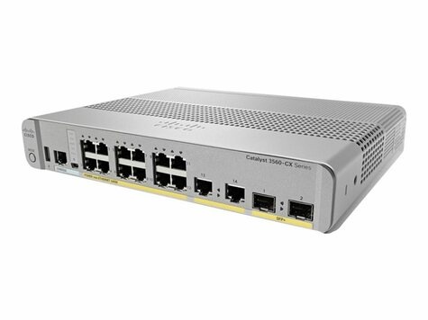 Cisco NWork Catalyst 3560-CX 12 Port PoE  10G Uplinks IP Base