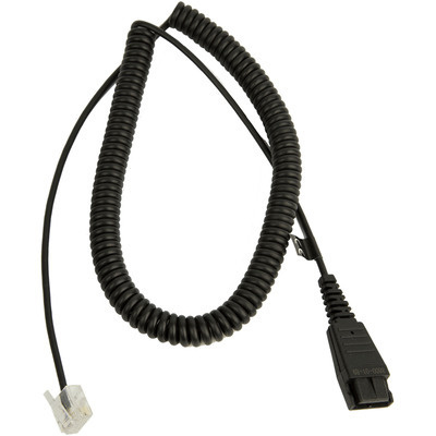 Jabra QD Mute Cable Straight 0,8 m, QD to Mod 4/4 incl. Mute