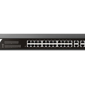 DrayTek DrayTek VigorSwitch P1282 24 poorts Gigabit PoE + 4 SFP Combo poorten