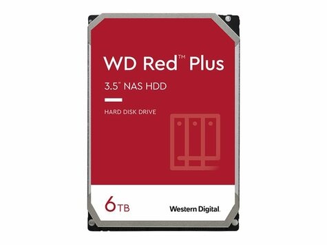 Western Digital WD 6TB SATA III 256MB RED Plus NAS HDD (WD60EFPX)