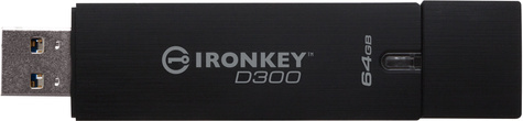 Kingston 64GB D300S AES 256 XTS Encrypted USB Drive