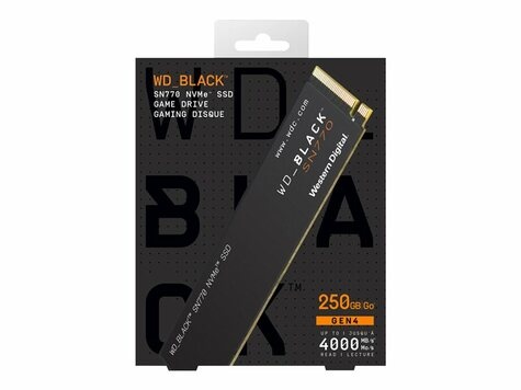 Western Digital 250GB M.2 PCIe NVMe WD Black SN770 TLC/4000/2000