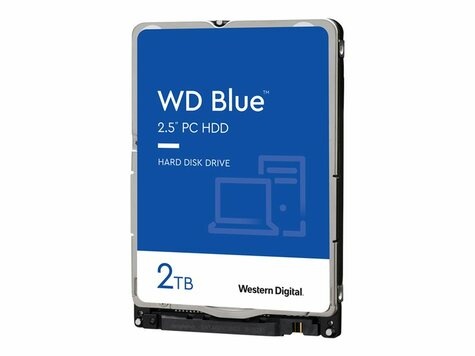 Western Digital WD Blue 6.4cm (2.5")  2TB SATA3 5400  128MB WD20SPZX intern bulk