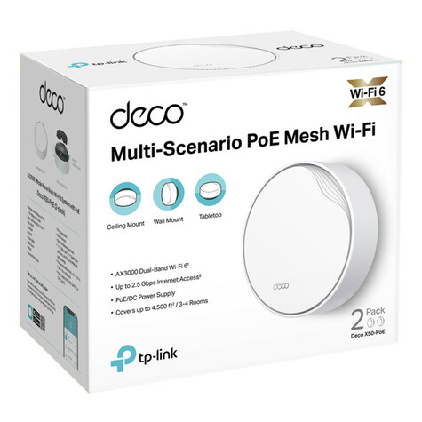 TP-Link AX3000 Whole Home Mesh Wi-Fi 6 System with PoE