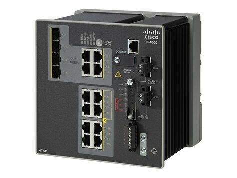 Cisco IE4000 with 4FE Copper 4FE PoE+ and 4GE combo uplink ports