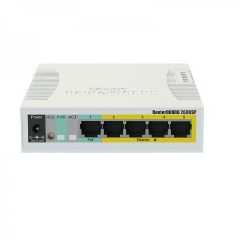 MikroTik RB260GSP - 5 port gigabit switch + PoE