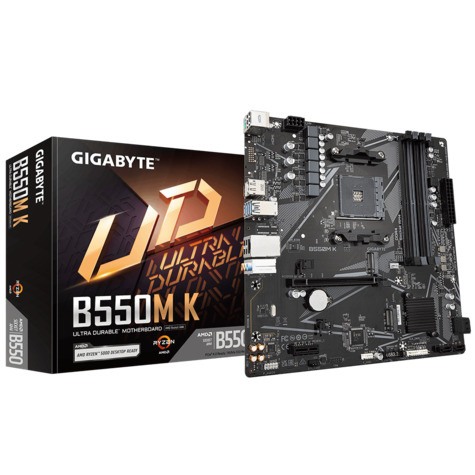 Gigabyte Gigabyte B550M K - 1.0 - motherboard - micro ATX - Socket AM4 - AMD B550