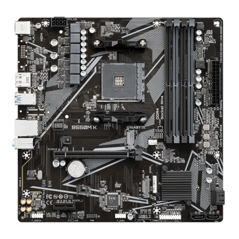Gigabyte B550M K - 1.0 - motherboard - micro ATX - Socket AM4 - AMD B550