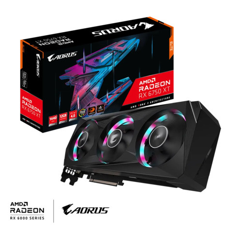 Gigabyte 6750XT AORUS RX ELITE 12G 12GB/2xDP/HDMI