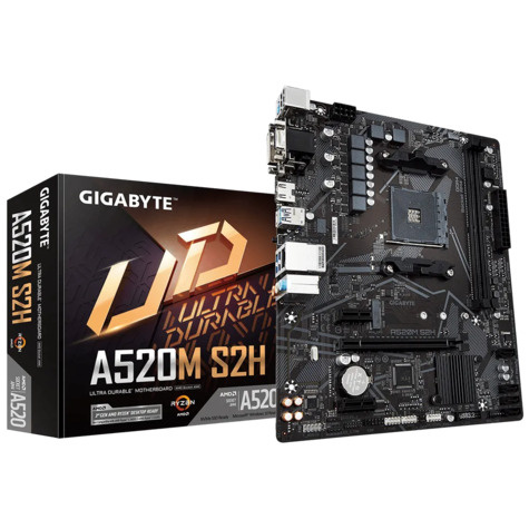 Gigabyte AM4 A520M S2H - M.2/DP/HDMI/DVI/VGA/ÂµATX