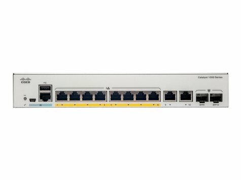 Cisco Catalyst 1000 8port GE  Full POE  2x1G SFP