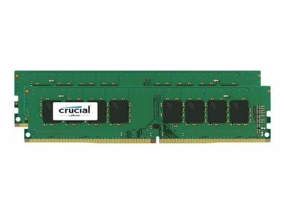 Crucial - DDR4 - kit - 32 GB: 2 x 16 GB - DIMM 288-pin - unbuffered