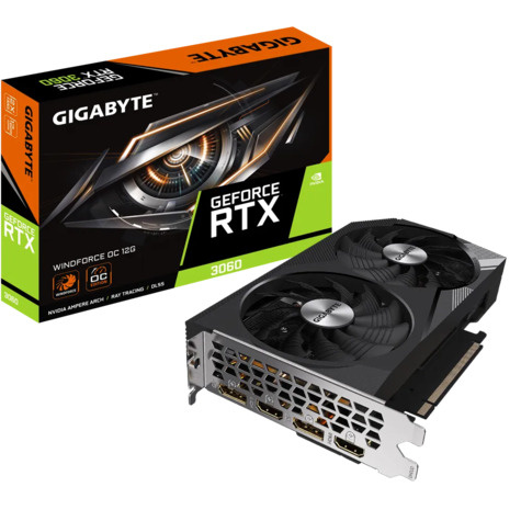 Gigabyte Gigabyte RTX3060 Windforce OC     12GB GDDR6 2xHDMI 2xDP