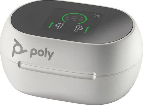 Poly VOYAGER FREE 60+ UC WITH TOUCHSCREEN CHARGE CASE, USB-A, (F60TR, F60TL,F60T, CBF60+, BT700), WHITE, WW