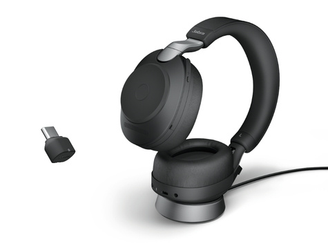 Jabra Evolve2 85 Link380c MS Stereo + Stand Black