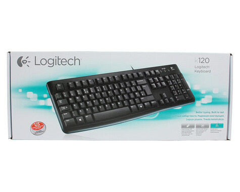 Logitech K120 Corded Keyboard toetsenbord USB QWERTY Engels Zwart