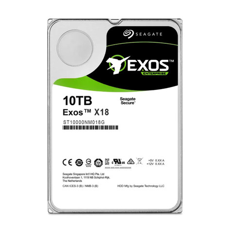 Seagate Exos X18 ST10000NM018G - hard drive - 10 TB - SATA 6Gb/s