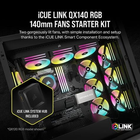 Corsair Case Acc iCUE LINK QX140 RGB 14cm St K