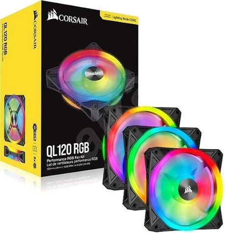 Corsair QX RGB Series iCUE LINK QX120 RGB 120mmMagnetic Dome RGB Fan Starter Kit