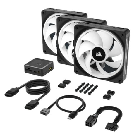 Corsair QX RGB Series iCUE LINK QX120 RGB 120mmMagnetic Dome RGB Fan Starter Kit